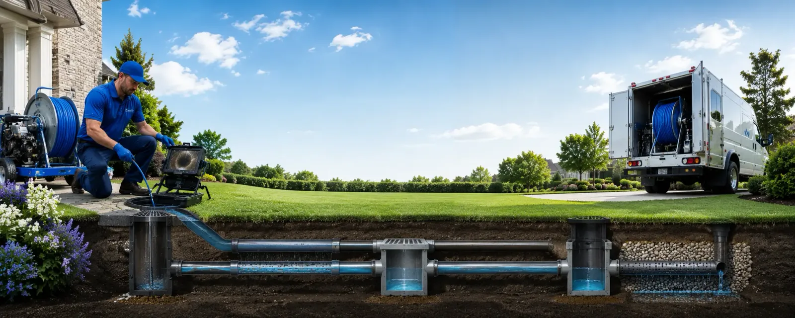 Outdoor drain cleaning information for Wrightstown, WI